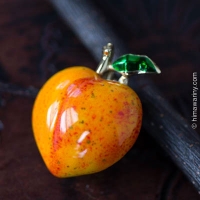 Beatrix-Enamel Sunshine Peach Brooch