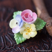CARA Staffordshire-British Fine Bone China Petite Bouquet Brooch