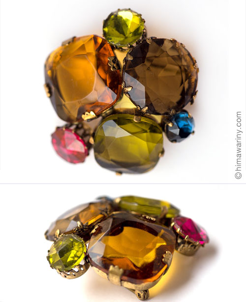 West Germany-Large Jewel Glass Brooch - Image 2