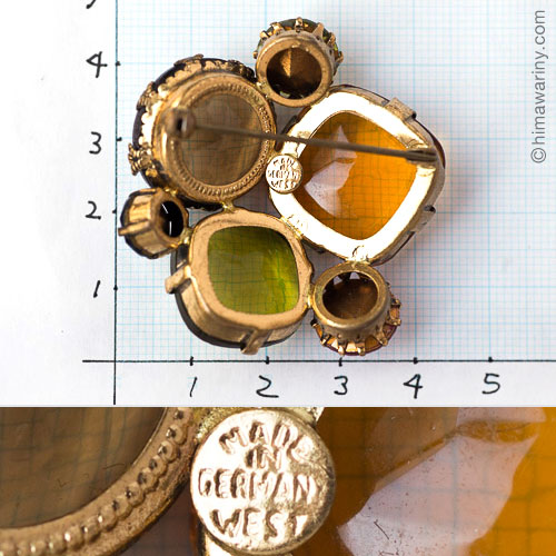 West Germany-Large Jewel Glass Brooch - Image 3