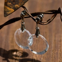 Moon Glow Glass Vintage Earrings On A Night When The Crescent Moon Shines