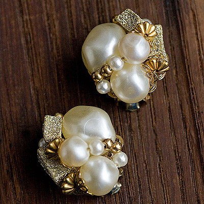 Judy Lee-Vintage Pearl Candy Earrings