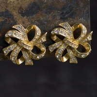 KJL Kenneth Jay Lane-Vintage Ribbon Earrings