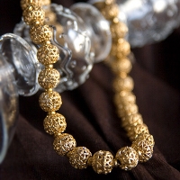 Monet-Beautiful Openwork Pattern Cage Bead Choker