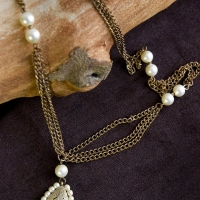 Kramer-Teardrop Pearl Vintage Necklace