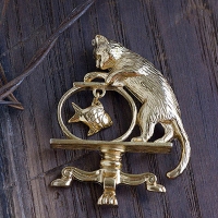 Avon-Cat Aiming For Goldfish-Vintage Brooch