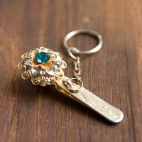 Sparkling Rhinestone Keychain Pin