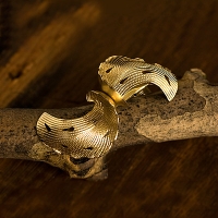 Waving Gold Ribbon Vintage Hair Clip