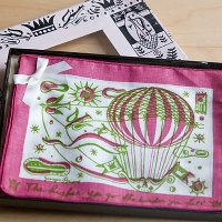 George Briard-Balloon Illustration Linen Cocktail Napkin Set