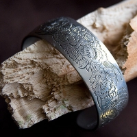 Kirk-Pewter Vintage Bangle Bracelet