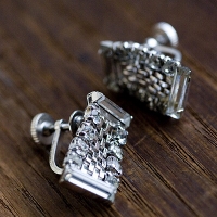 Duane-Mesh Cuff Vintage Earrings