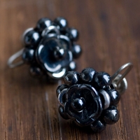 West Germany-Pearly Vintage Bead Earrings