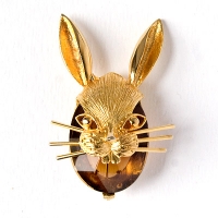 BSK-Rabbit Head Brooch