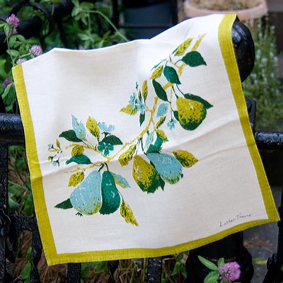 Luther Travis-Pear Pattern Art Linen Kitchen Cloth