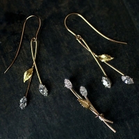 Krementz-Kaze No Hana Earrings & Brooch Set