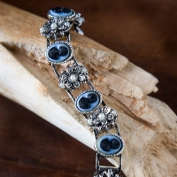Wedgwood Blue And Black Cameo Bracelet