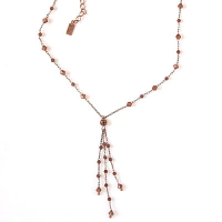 1928-Glass Y-Shaped Necklace