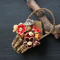 Flower Basket Dress, Clip, Brooch