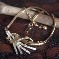 Trifari Baguette Stone Choker Necklace
