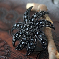 Weiss-Night Sun Flower Brooch